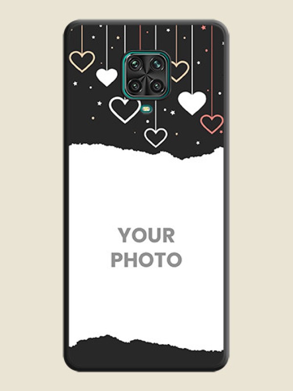 Custom Love Hangings with Splash Wave Picture on Space Black Custom Soft Matte Phone Back Cover - Poco M2 Pro - alternate view