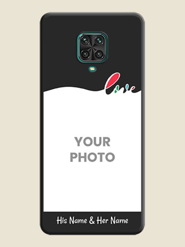 Custom Fall in Love Pattern with Picture on Photo on Space Black Soft Matte Mobile Case - Poco M2 Pro - alternate view