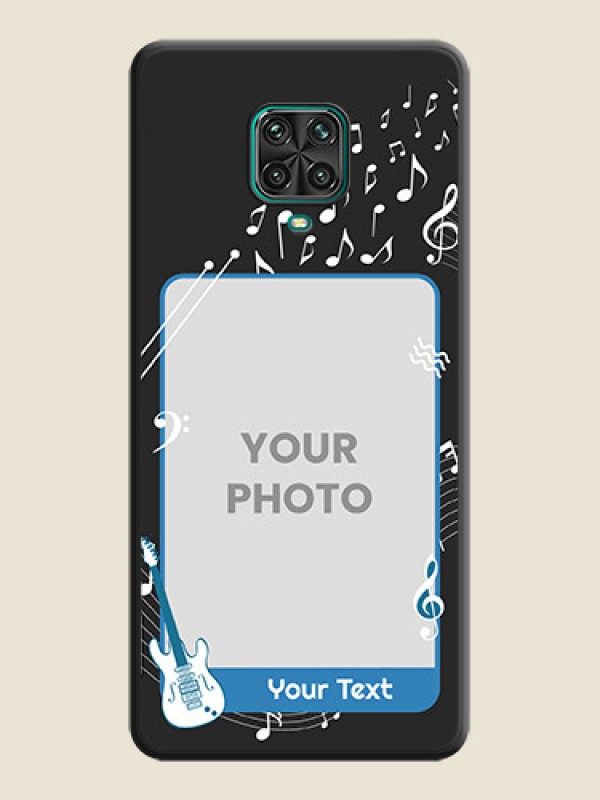 Custom Musical Theme Design with Text on Photo on Space Black Soft Matte Mobile Case - Poco M2 Pro - alternate view