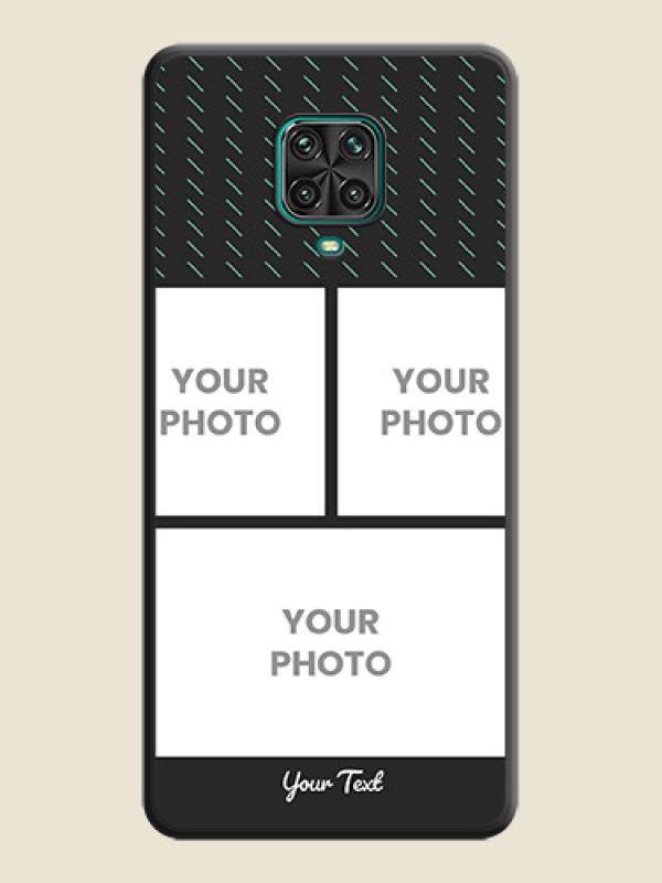 Custom Cross Dotted Pattern with 2 Image Holder  on Personalised Space Black Soft Matte Cases - Poco M2 Pro - alternate view