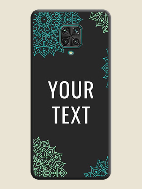 Custom Your Name with Floral Design on Space Black Custom Soft Matte Back Cover - Poco M2 Pro - alternate view