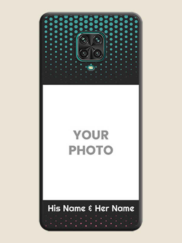 Custom Faded Dots with Grunge Photo Frame and Text on Space Black Custom Soft Matte Phone Cases - Poco M2 Pro - alternate view