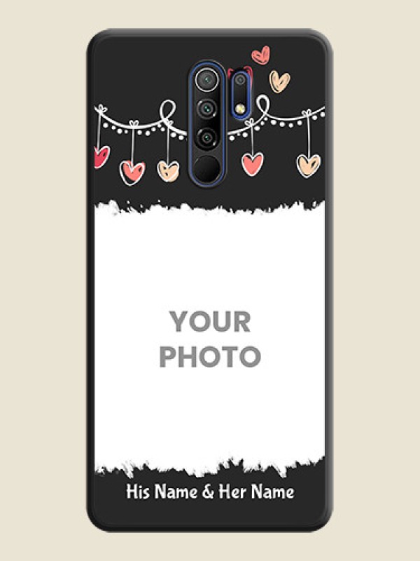 Custom Pink Love Hangings with Name on Space Black Custom Soft Matte Phone Cases - Poco M2 Reloaded - alternate view