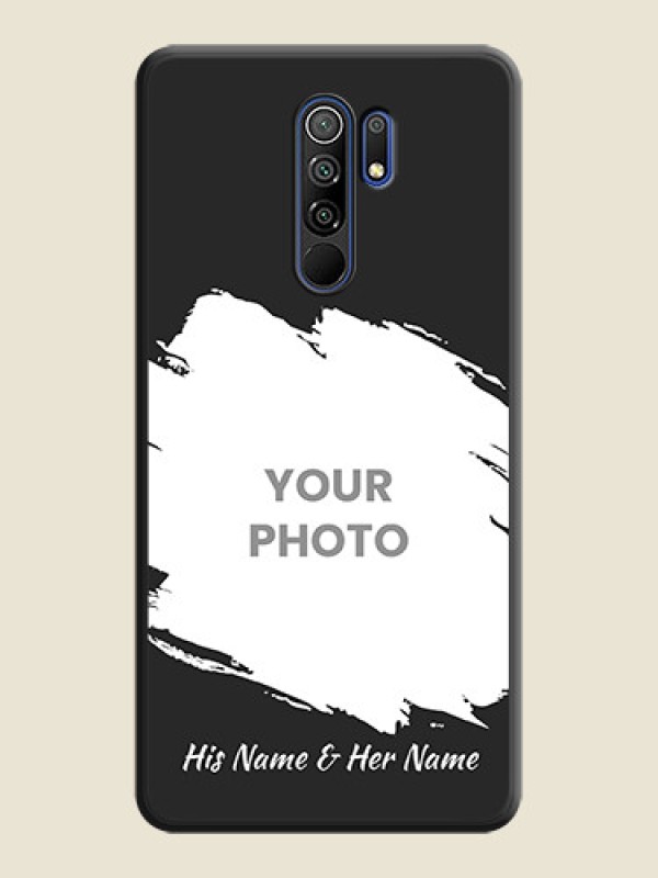 Custom Grunge Brush Strokes on Photo on Space Black Soft Matte Back Cover - Poco M2 Reloaded - alternate view