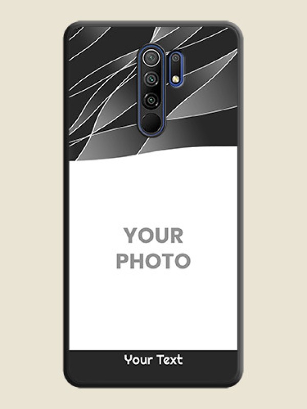Custom Mixed Wave Lines on Photo on Space Black Soft Matte Mobile Cover - Poco M2 - alternate view