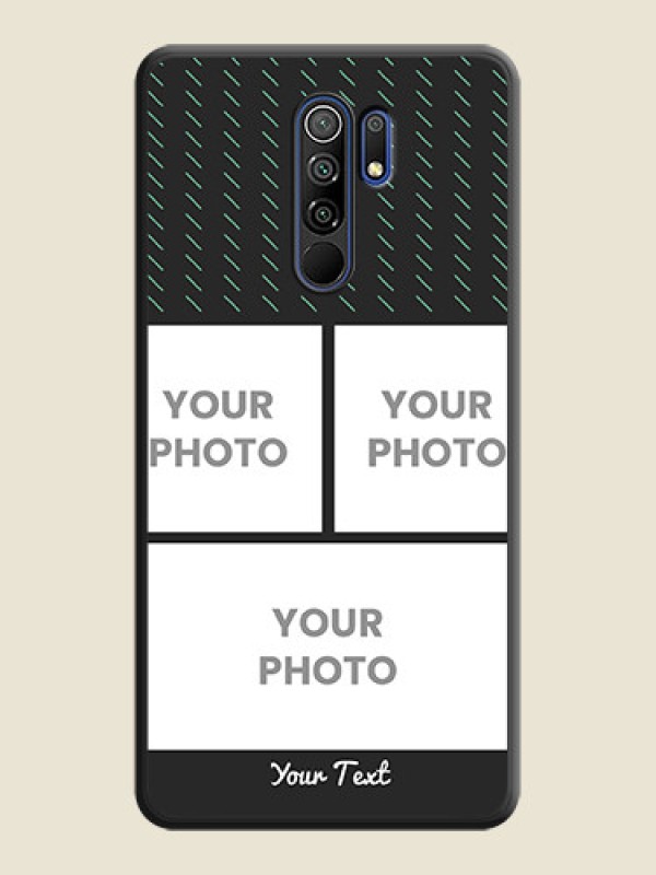 Custom Cross Dotted Pattern with 2 Image Holder  on Personalised Space Black Soft Matte Cases - Poco M2 - alternate view