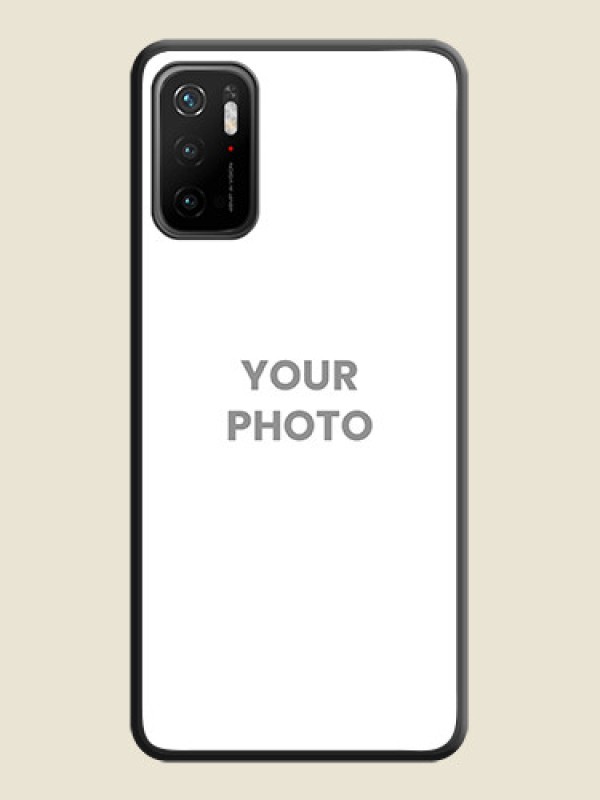 Custom Full Single Pic Upload On Space Black Personalized Soft Matte Phone Covers -Poco M3 Pro - alternate view