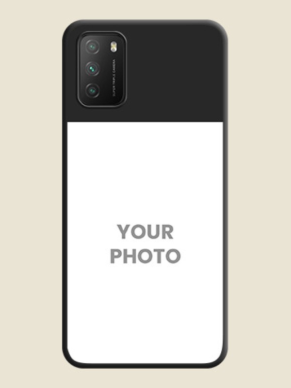 Custom Image Upload With Space Black Color On Custom Soft Matte Mobile Back Cover - Poco M3 - alternate view