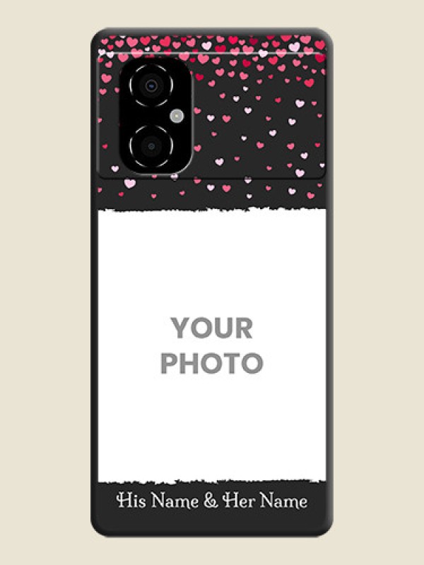 Custom Fall in Love with Your Partner  on Photo on Space Black Soft Matte Phone Cover - Poco M4 5G - alternate view