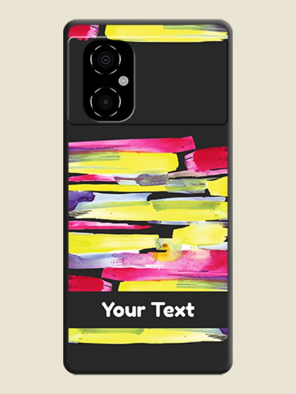 Custom Brush Coloured on Space Black Personalized Soft Matte Phone Covers - Poco M4 5G - alternate view