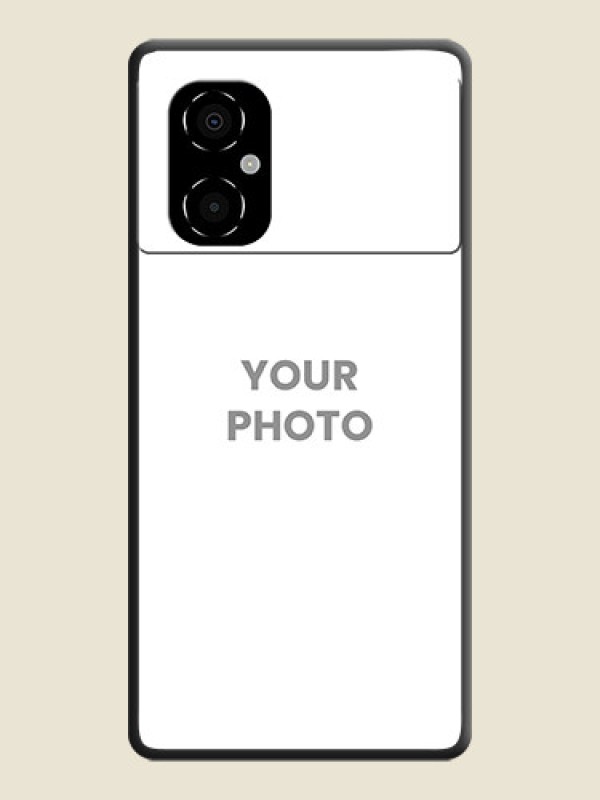Custom Full Single Pic Upload On Space Black Personalized Soft Matte Phone Covers -Poco M4 5G - alternate view