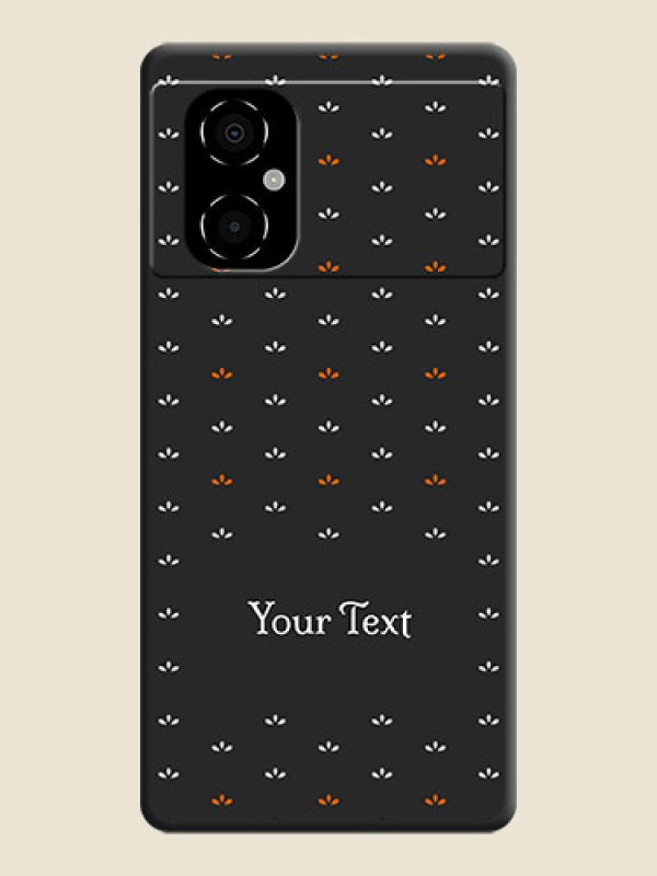 Custom Simple Pattern With Custom Text On Space Black Personalized Soft Matte Phone Covers -Poco M4 5G - alternate view