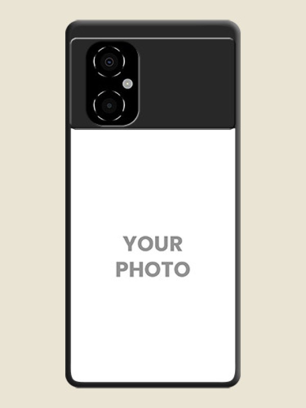 Custom Image Upload With Space Black Color On Custom Soft Matte Mobile Back Cover - Poco M4 5G - alternate view