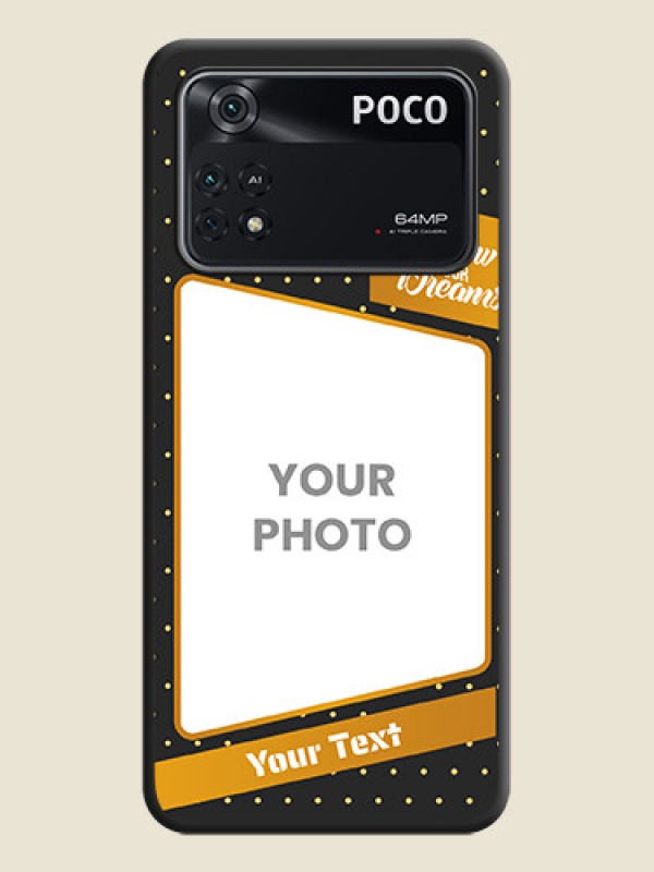 Custom Follow Your Dreams with White Dots on Space Black Custom Soft Matte Phone Cases - Poco M4 Pro 4G - alternate view