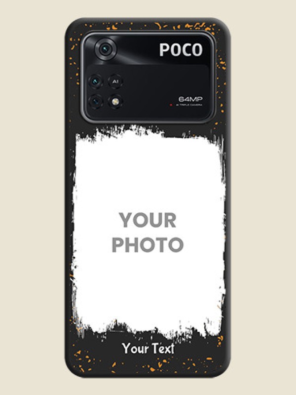 Custom Spray Free Design on Photo on Space Black Soft Matte Phone Cover - Poco M4 Pro 4G - alternate view