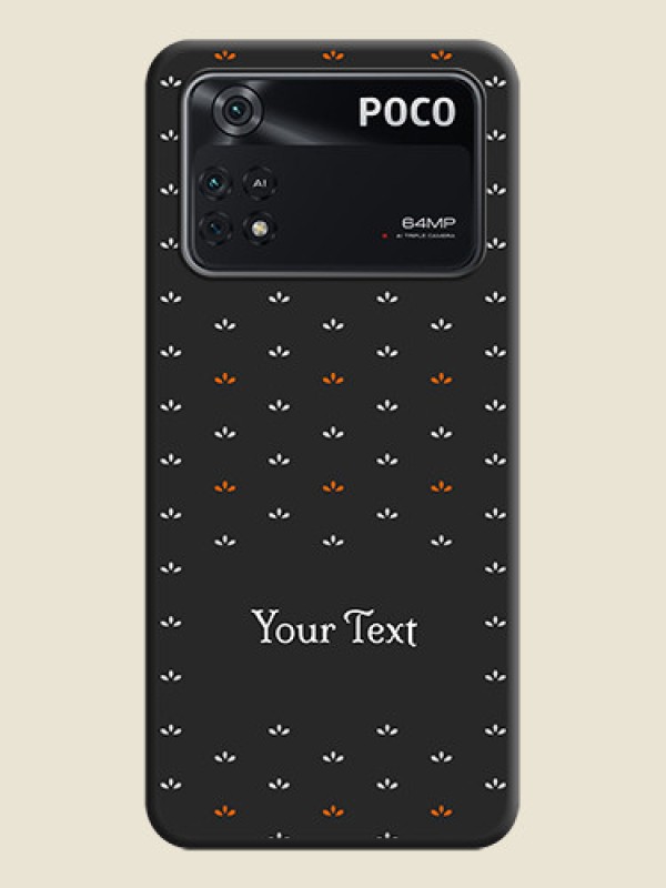 Custom Simple Pattern With Custom Text On Space Black Personalized Soft Matte Phone Covers -Poco M4 Pro 4G - alternate view