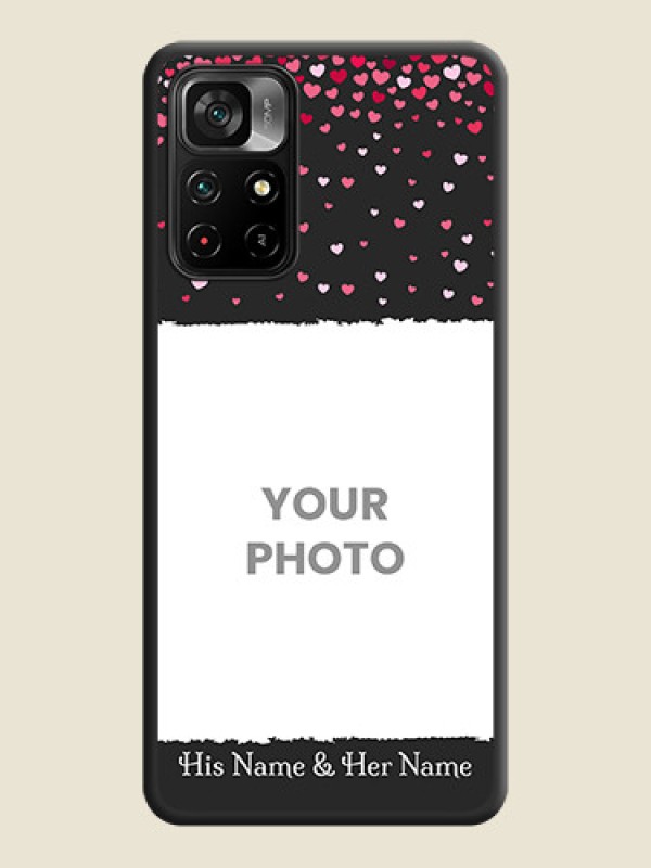 Custom Fall in Love with Your Partner  on Photo on Space Black Soft Matte Phone Cover - Poco M4 Pro 5G - alternate view