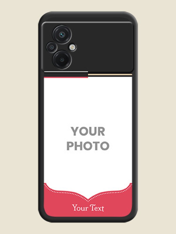 Custom Classic Plain Design with Name on Photo on Space Black Soft Matte Phone Cover - Poco M5 - alternate view