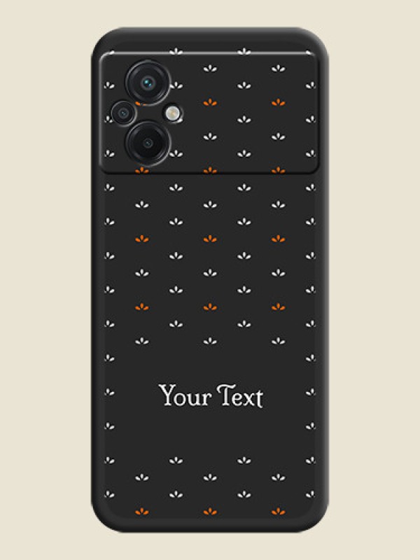 Custom Simple Pattern With Custom Text On Space Black Personalized Soft Matte Phone Covers -Poco M5 - alternate view