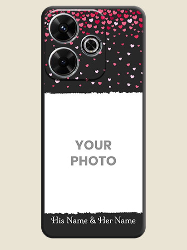 Custom Fall in Love with Your Partner on Photo On Space Black Custom Soft Matte Mobile Back Cover - Poco M6 Plus 5G - alternate view
