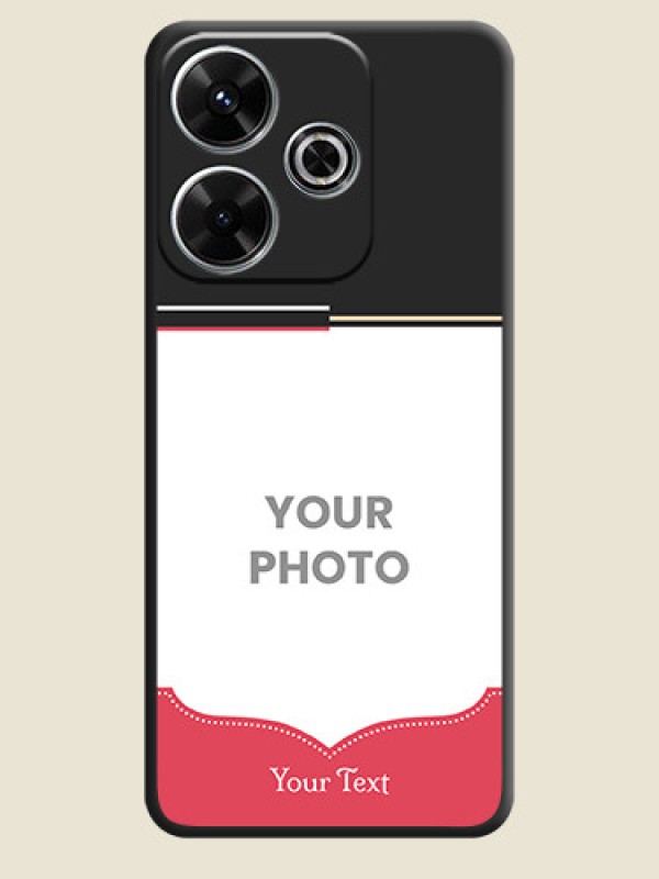 Custom Classic Plain Design with Name On Space Black Custom Soft Matte Mobile Back Cover - Poco M6 Plus 5G - alternate view