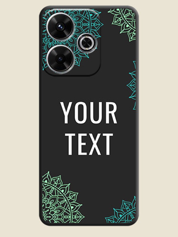 Custom Your Name with Floral Design On Space Black Custom Soft Matte Mobile Back Cover - Poco M6 Plus 5G - alternate view