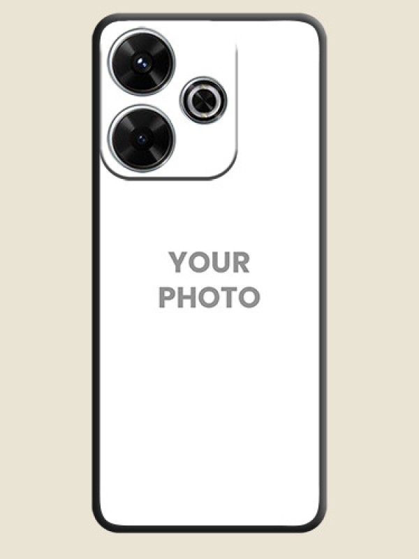 Custom Full Single Pic Upload On Space Black Custom Soft Matte Mobile Back Cover - Poco M6 Plus 5G - alternate view