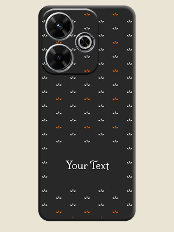 Custom Simple Pattern With Custom Text On Space Black Custom Soft Matte Mobile Back Cover - Poco M6 Plus 5G - alternate view