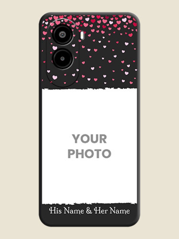 Custom Fall in Love with Your Partner on Photo On Space Black Custom Soft Matte Mobile Back Cover - Poco M7 Plus 5G - alternate view