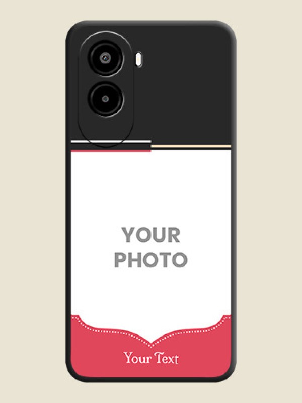 Custom Classic Plain Design with Name On Space Black Custom Soft Matte Mobile Back Cover - Poco M7 Plus 5G - alternate view