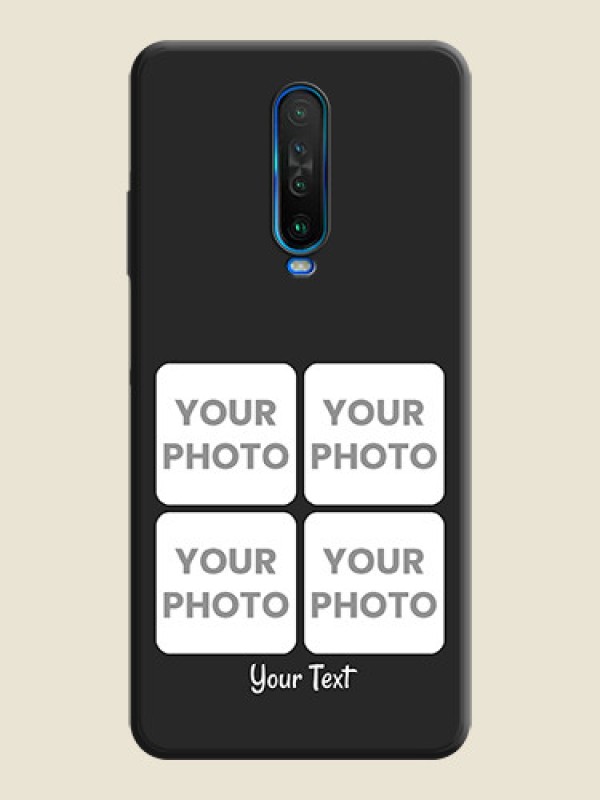 Custom Floral Art with 6 Image Holder - Photo on Space Black Soft Matte Mobile Case - Poco X2 - alternate view