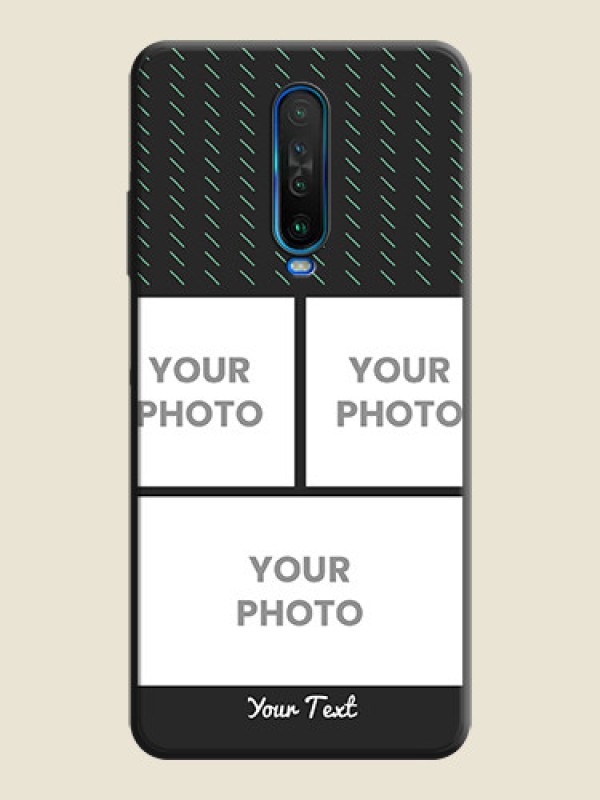 Custom Cross Dotted Pattern with 2 Image Holder  on Personalised Space Black Soft Matte Cases - Poco X2 - alternate view