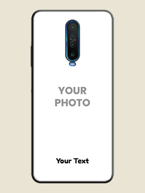 Custom Full Single Pic Upload With Text On Space Black Personalized Soft Matte Phone Covers -Poco X2 - alternate view