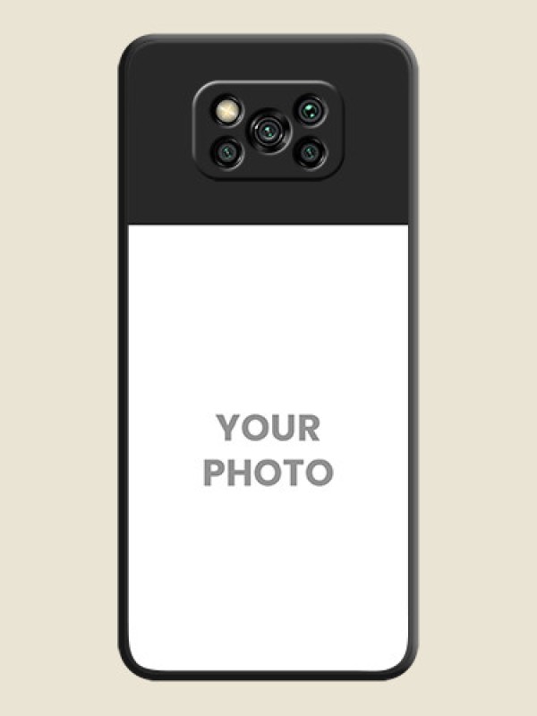 Custom Image Upload With Space Black Color On Custom Soft Matte Mobile Back Cover - Poco X3 - alternate view
