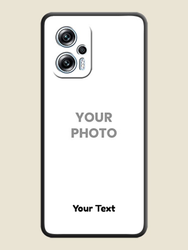 Custom Full Single Pic Upload With Text On Space Black Personalized Soft Matte Phone Covers -Poco X4 Gt 5G - alternate view