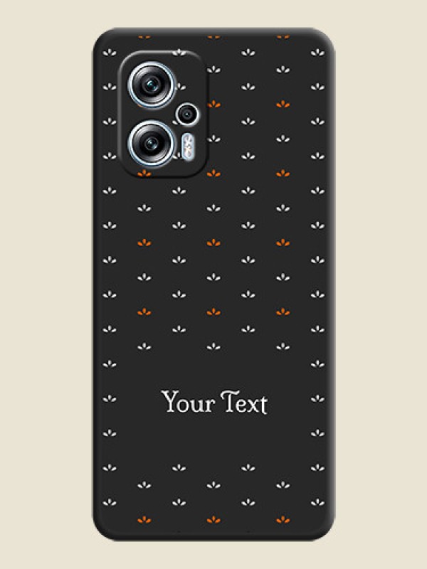 Custom Simple Pattern With Custom Text On Space Black Personalized Soft Matte Phone Covers -Poco X4 Gt 5G - alternate view