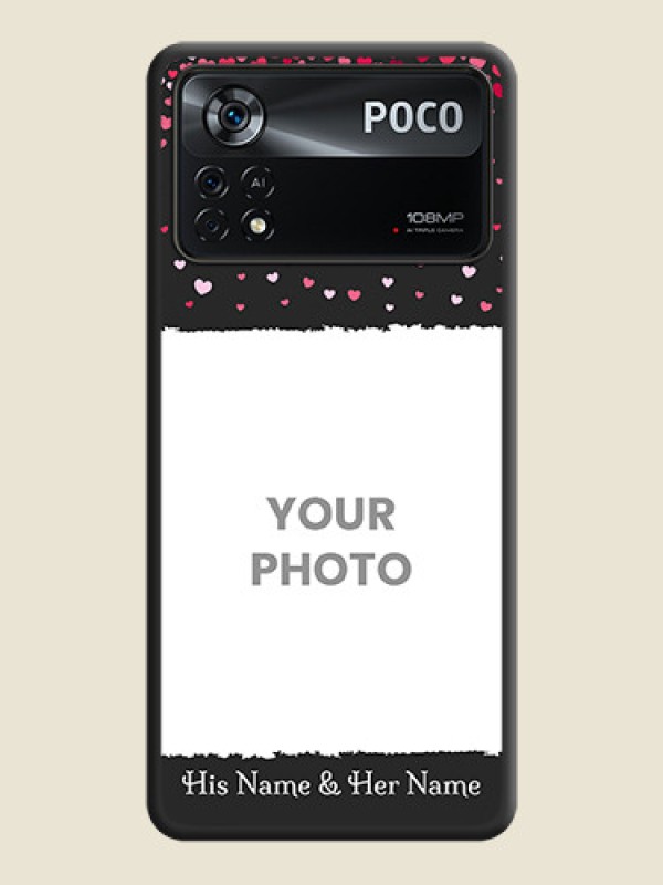 Custom Fall in Love with Your Partner  on Photo on Space Black Soft Matte Phone Cover - Poco X4 Pro 5G - alternate view