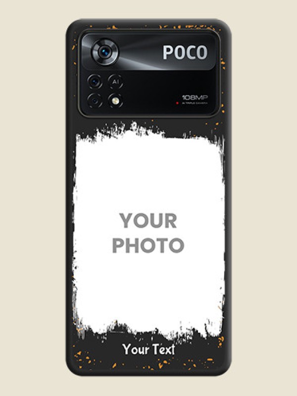 Custom Spray Free Design on Photo on Space Black Soft Matte Phone Cover - Poco X4 Pro 5G - alternate view