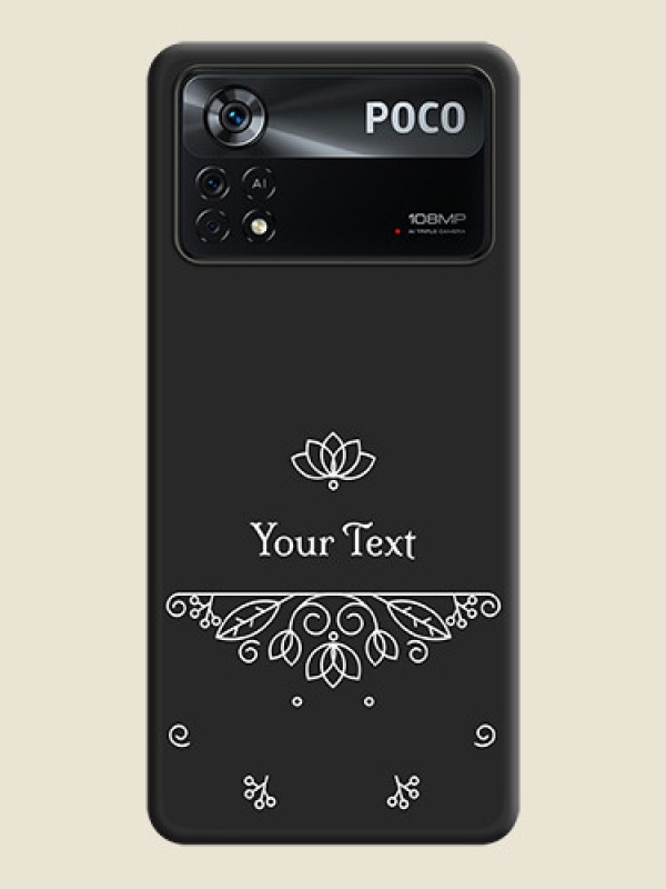 Custom Lotus Garden Custom Text On Space Black Personalized Soft Matte Phone Covers -Poco X4 Pro 5G - alternate view