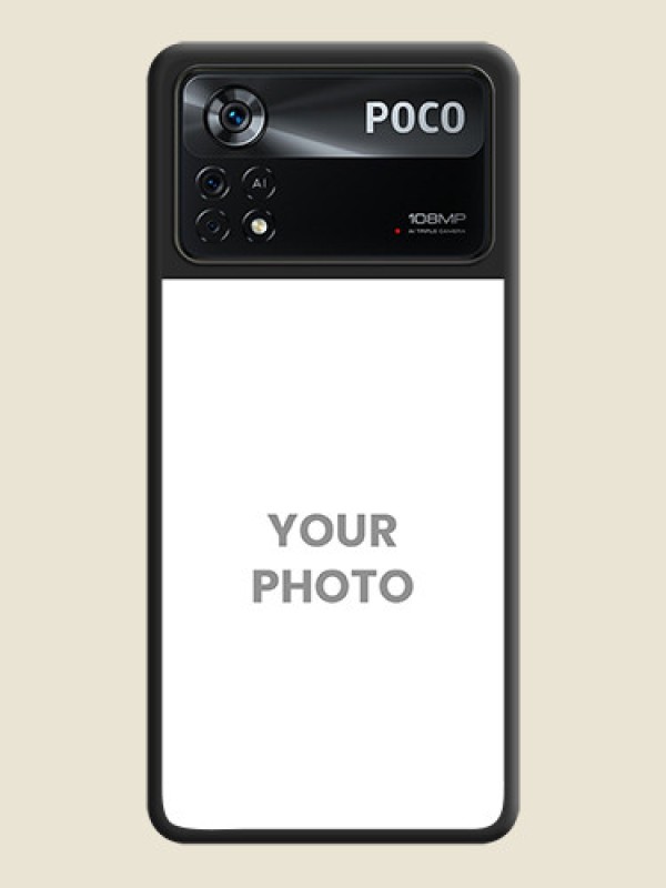 Custom Image Upload With Space Black Color On Custom Soft Matte Mobile Back Cover - Poco X4 Pro 5G - alternate view