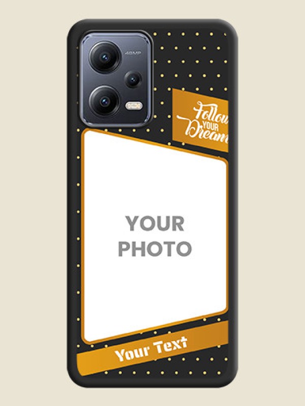 Custom Follow Your Dreams with White Dots on Space Black Custom Soft Matte Phone Cases - Poco X5 5G - alternate view