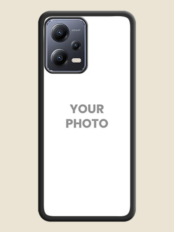 Custom Full Single Pic Upload On Space Black Personalized Soft Matte Phone Covers -Poco X5 5G - alternate view