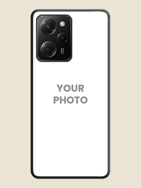 Custom Full Single Pic Upload On Space Black Personalized Soft Matte Phone Covers -ApplePoco X5 Pro 5G - alternate view