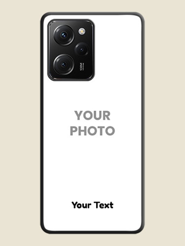 Custom Full Single Pic Upload With Text On Space Black Personalized Soft Matte Phone Covers -ApplePoco X5 Pro 5G - alternate view