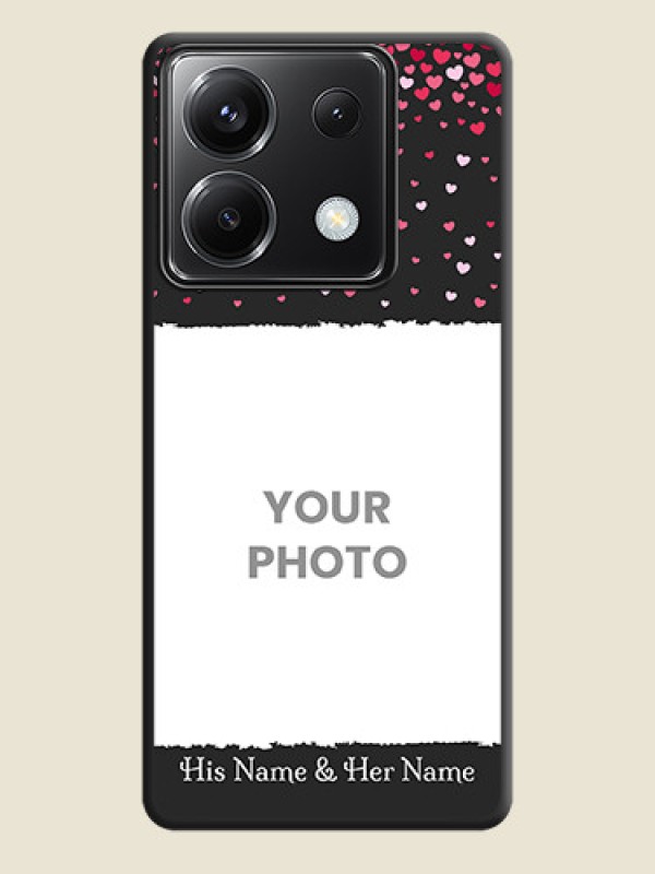 Custom Fall in Love with Your Partner - Photo on Space Black Soft Matte Phone Cover - Poco X6 5G - alternate view