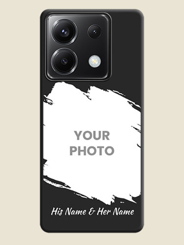 Custom Grunge Brush Strokes - Photo on Space Black Soft Matte Back Cover - Poco X6 5G - alternate view