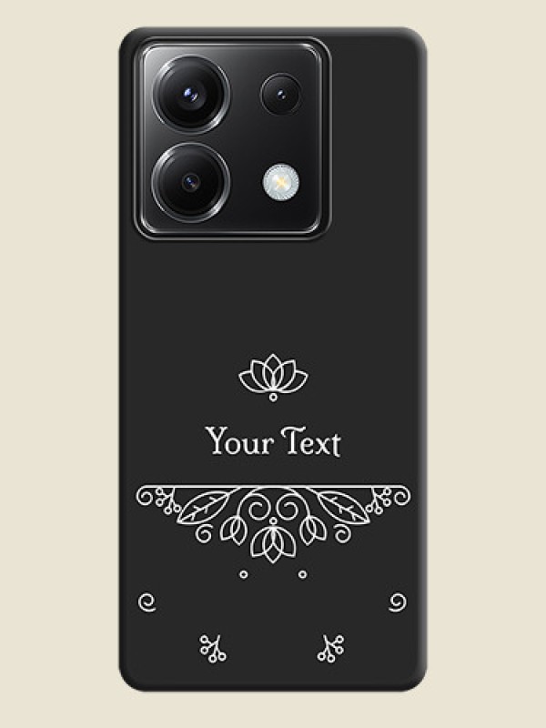 Custom Lotus Garden Custom Text On Space Black Personalized Soft Matte Phone Covers - Poco X6 5G - alternate view