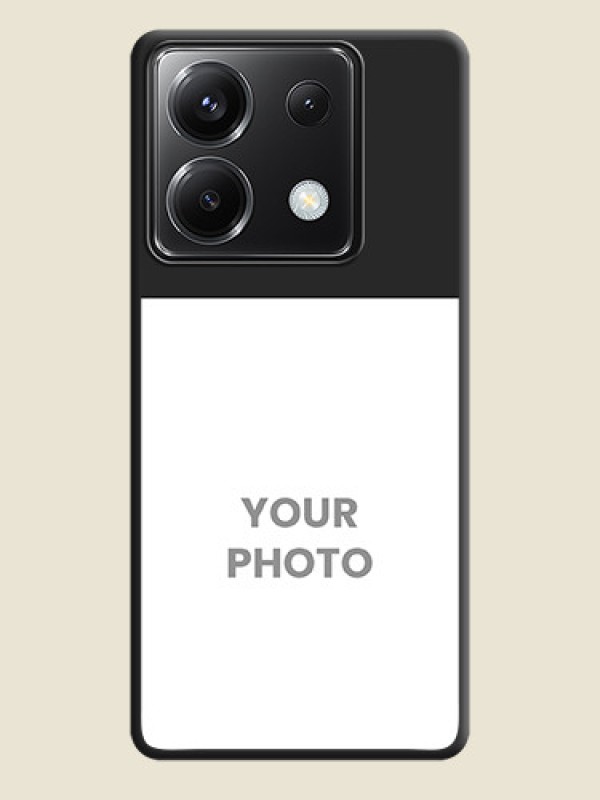 Custom Image Upload With Space Black Color On Custom Soft Matte Mobile Back Cover - Poco X6 5G - alternate view