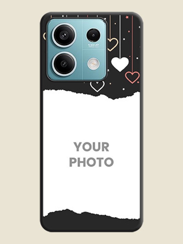 Custom Love Hangings with Splash Wave Picture on Space Black Custom Soft Matte Phone Back Cover - Poco X6 Neo 5G - alternate view