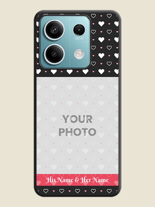 Custom White Color Love Symbols with Text Design - Photo on Space Black Soft Matte Phone Cover - Poco X6 Neo 5G - alternate view